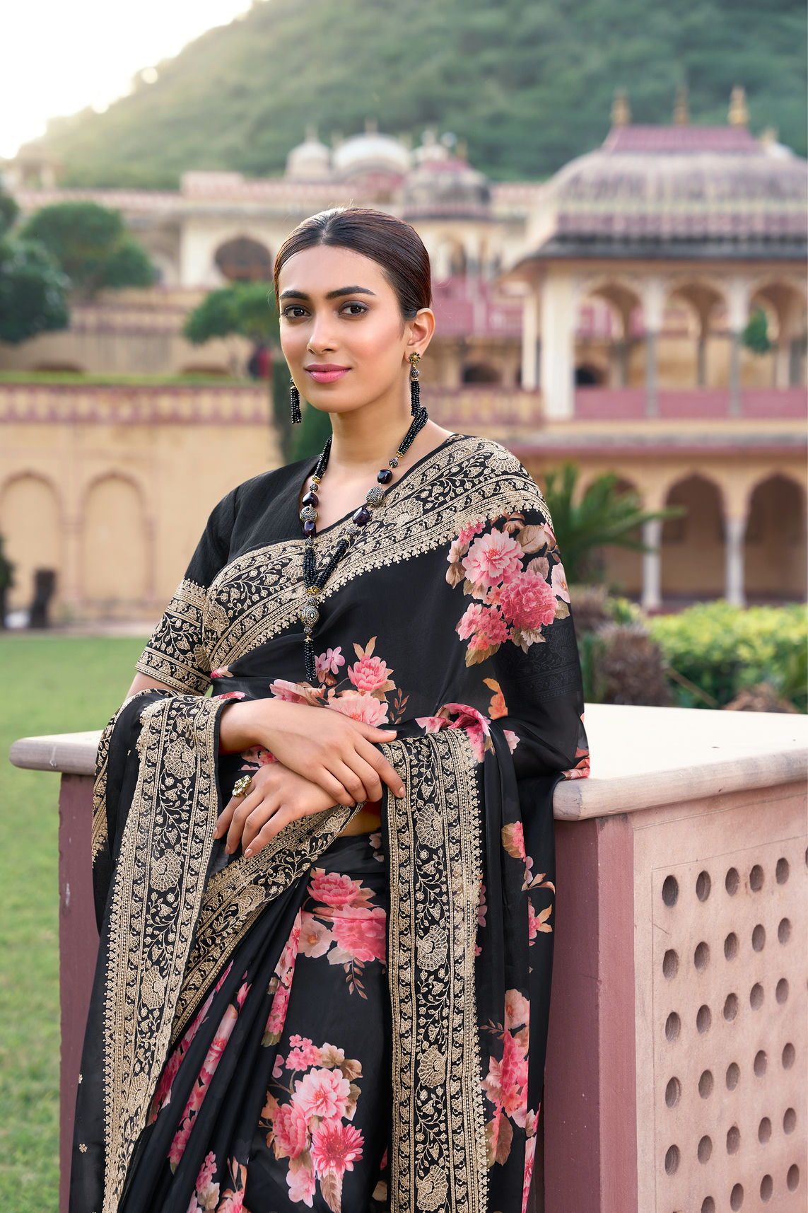 Rose Silk saree