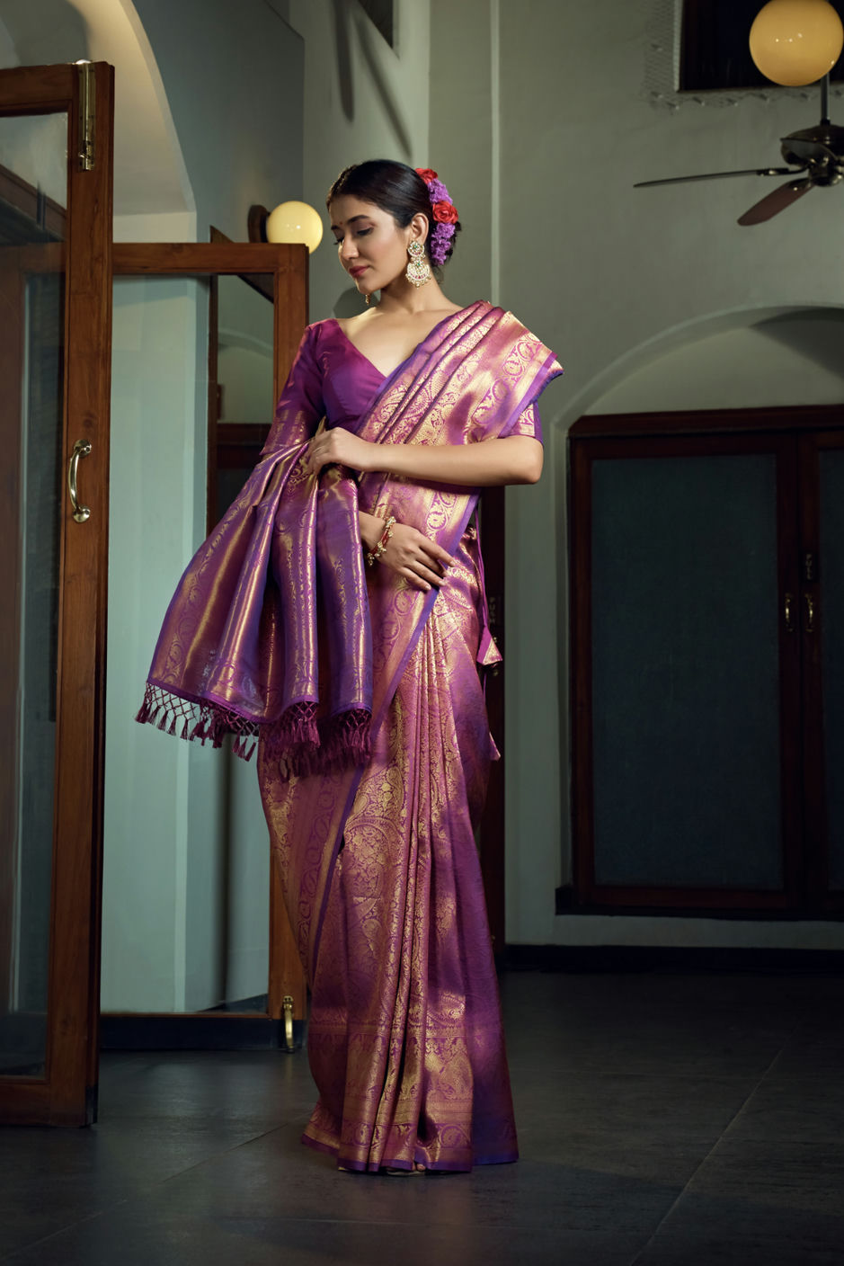 Two Tone Kanjivaram Silk Saree