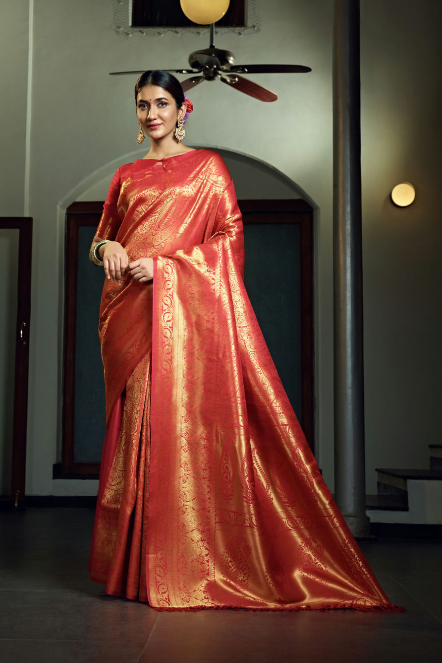 Two Tone Kanjivaram Silk Saree