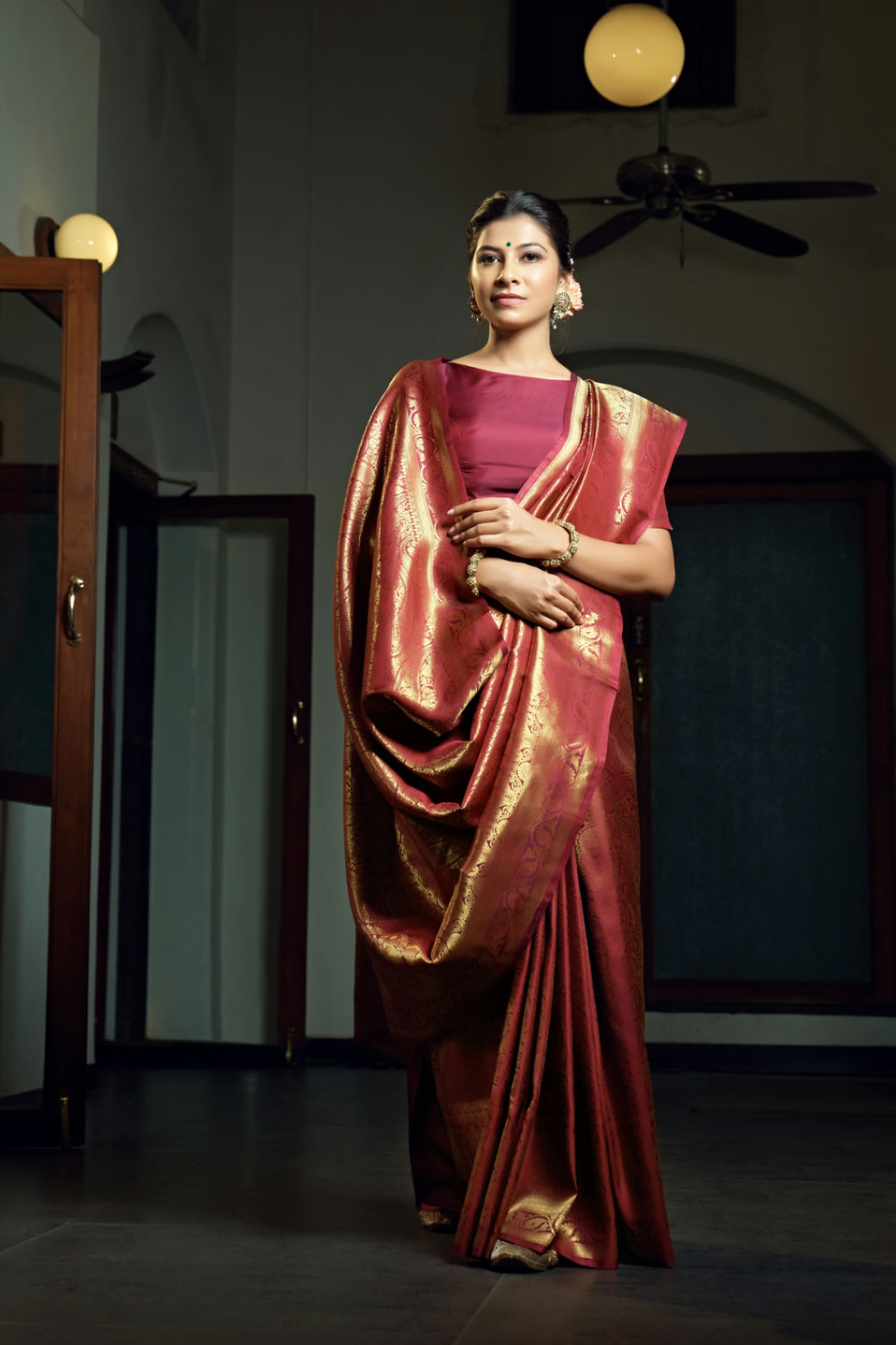 Two Tone Kanjivaram Silk Saree