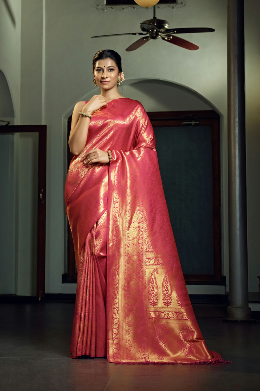 Two Tone Kanjivaram Silk Saree