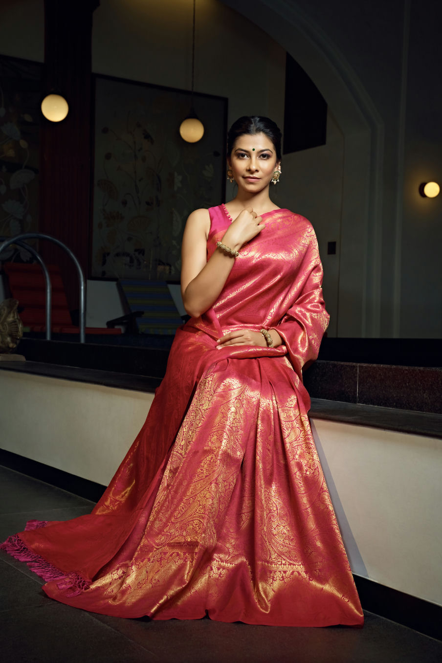 Two Tone Kanjivaram Silk Saree