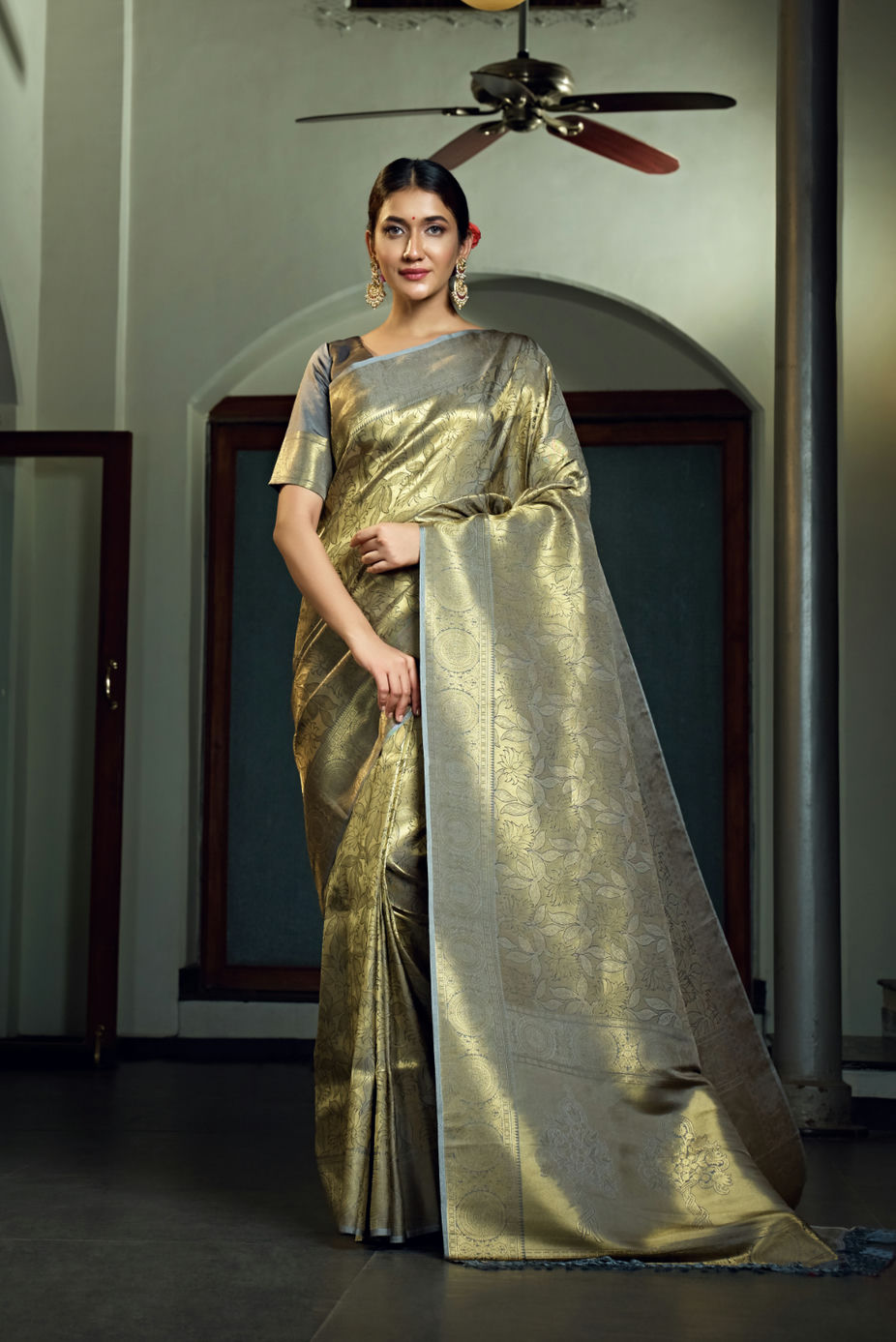 Two Tone Kanjivaram Silk Saree