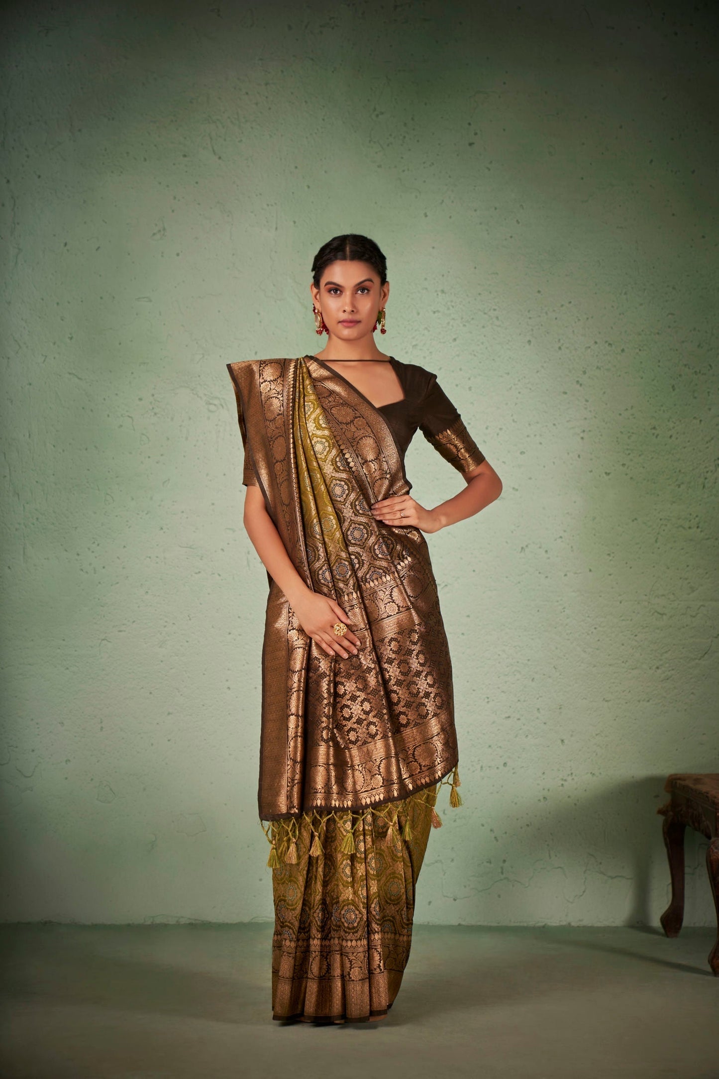 Bandhani Raw Silk