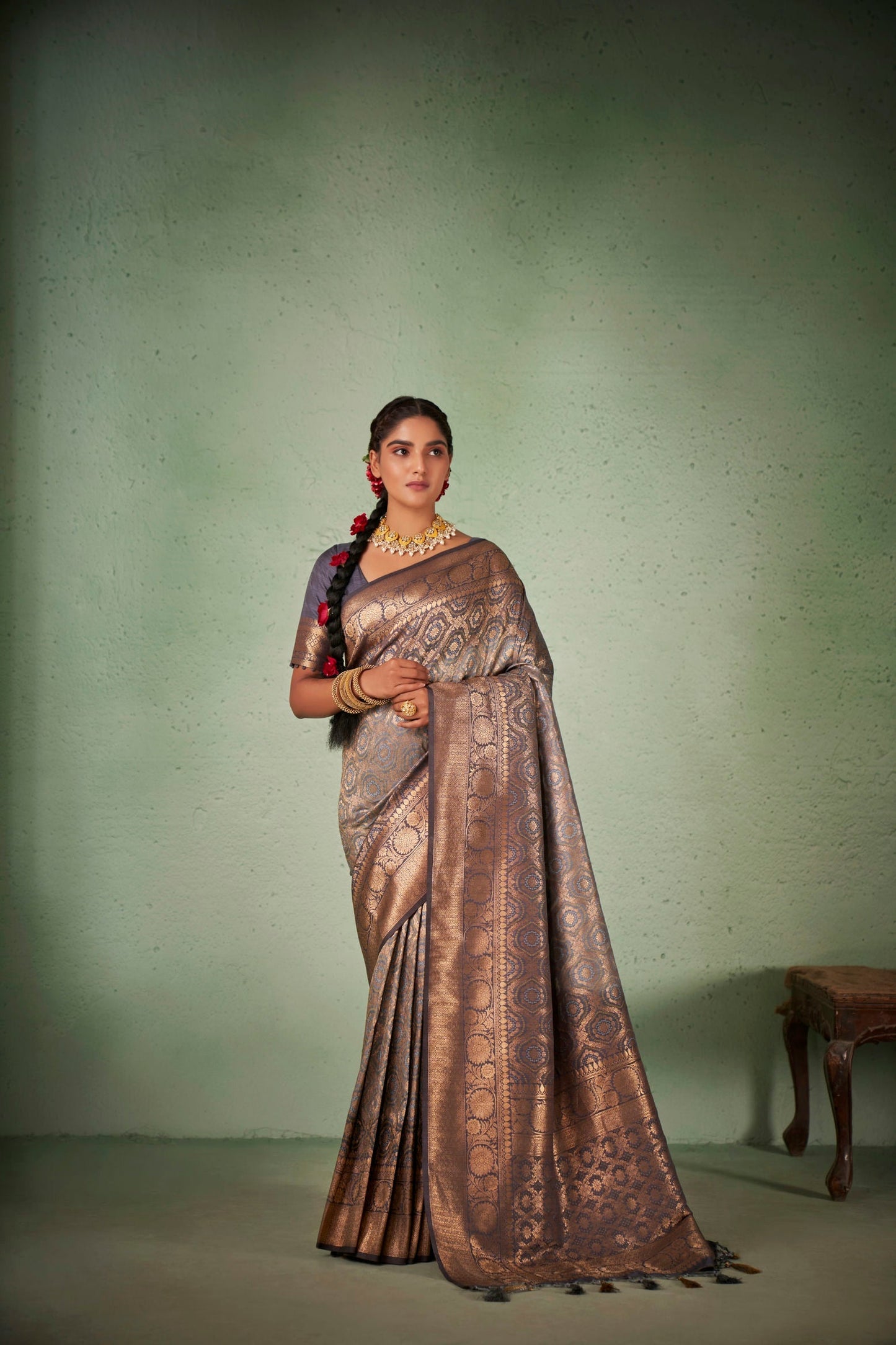 Bandhani Raw Silk