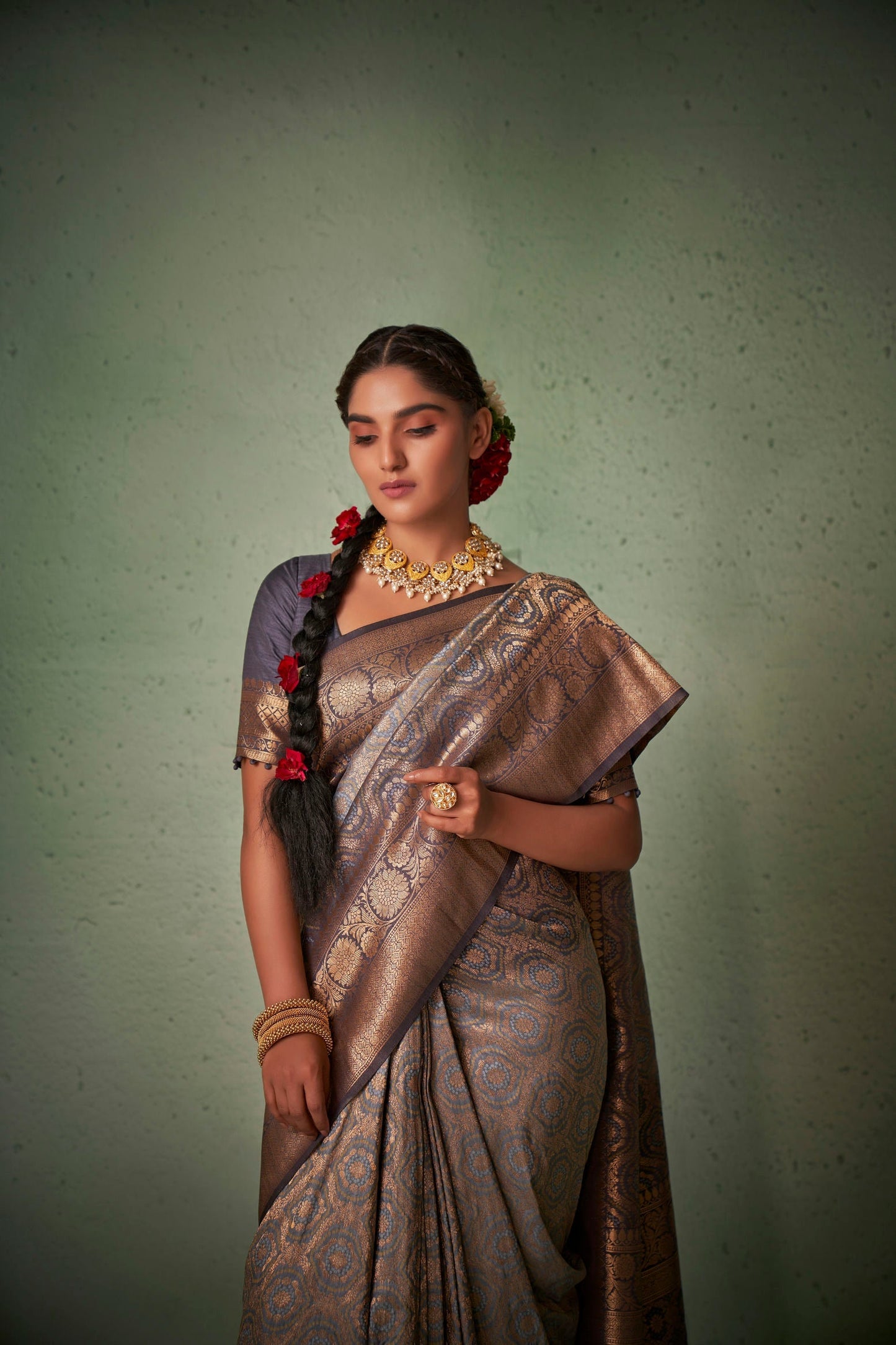 Bandhani Raw Silk