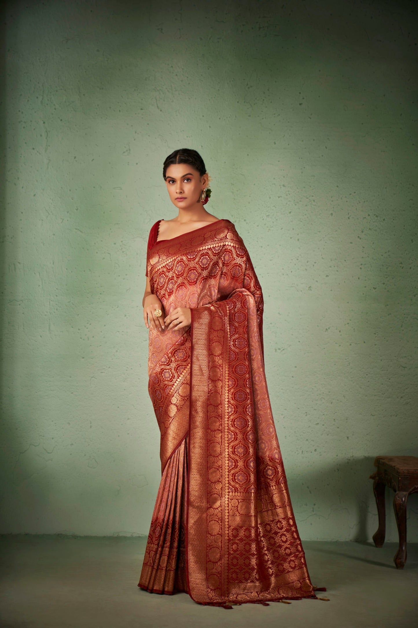 Bandhani Raw Silk