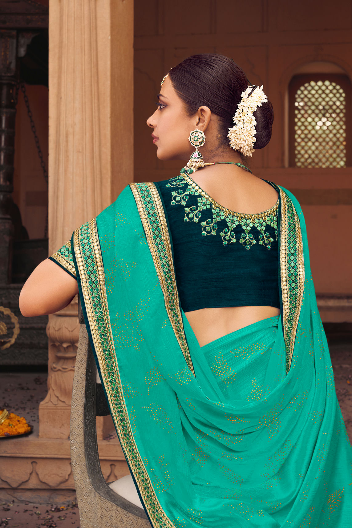 Satin Chiffon Saree